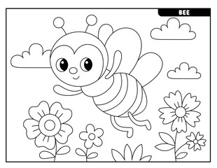 Insect coloring pages for kids