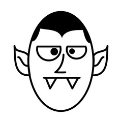Halloween icon dracula vampire outline