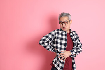 Fototapeta premium Asian Man on Pink