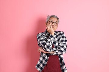 Fototapeta premium Asian Man on Pink