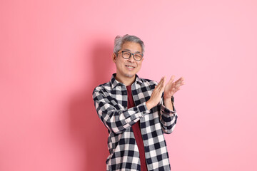 Asian Man on Pink