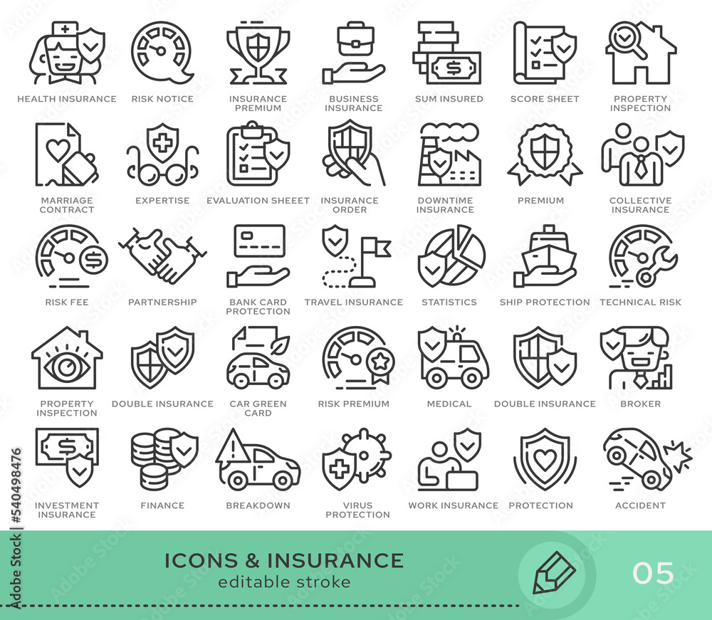 Poster set of conceptual icons. vector icons in flat linear style for web sites, applications and other gra
