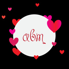 ABM floral letter monogram logo design vector .unique flower logo. luxury flower logo .ABM floral letter logo design .ABM initial letter flower logo template premium art vector. flower logo design