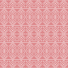 Vector seamless pattern with geometric pattern. Imitation of cross stitch