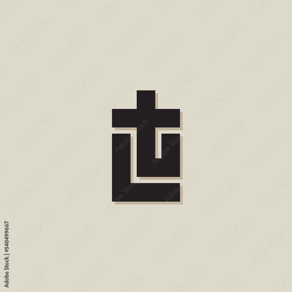 Poster l and t initials or logo. lt monogram or logotype. tl - design element or icon.