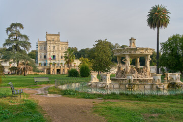 Giardino del Teatro at Villa Doria Pamphili city park in Rome