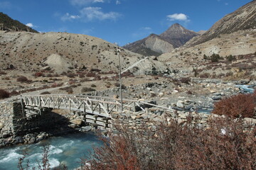 Annapurna Circuit, Himalaya, Nepal, High mountains, lake, Tilicho, trekking, hiking, river, snow Mointains