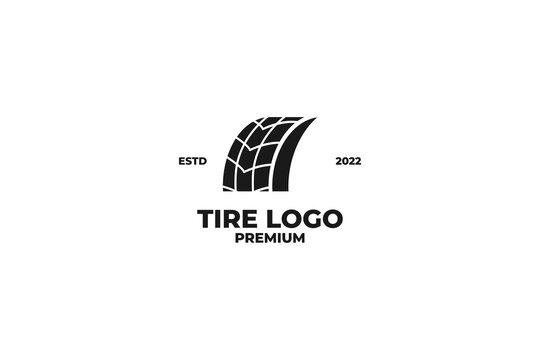 Flat tire logo design vector illustration