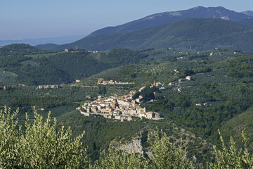 the Village of Montefranco in Valnerina hills, Umbria, Italy
