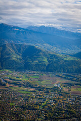 Le Sappey en Chartreuse 10 2022 
view from the heights of Fort Saint Eynard over Grenoble's valley and its mountains
