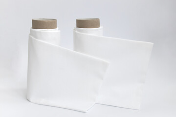 White cotton Fabric Rolls Mockup	
