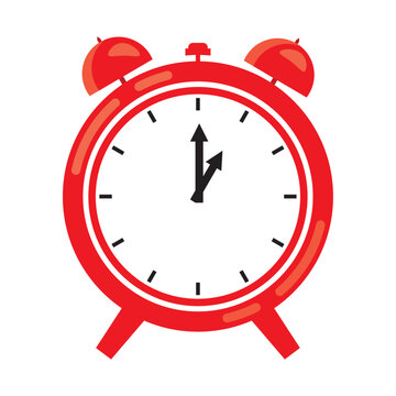 Alarm clock icon vector isolated illustration.
