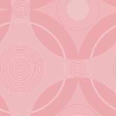 Seamless geometric in pink and rose abstract modern pattern created from intersecting circles.Retro shapes design endless repeated texture for textile,fabric,wallpaper,wrapping paper,holiday greeting