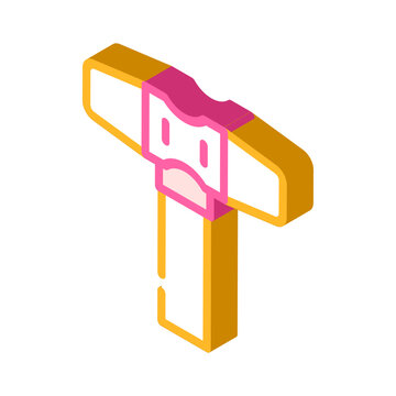 Soft Faced Hammer Isometric Icon Vector. Soft Faced Hammer Sign. Isolated Symbol Illustration