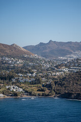 view of the sea from the mountain