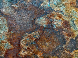 rust and worn yellow surface background