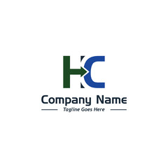 hc letters logo, sample company logo, a simple vector design