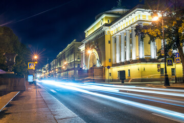 The building of the Main Admiralty, the Main Headquarters of the Russian Navy. St. Petersburg