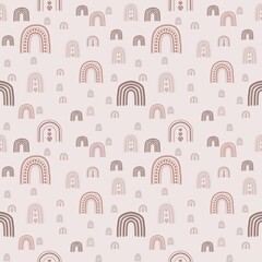 Rainbow so cute seamless pattern for your design 