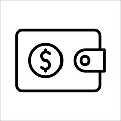 Wallet icon in trendy flat style isolated on white background. Wallet symbol for your website design, logo, app, UI. Vector illustration, EPS10.