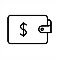 Wallet icon in trendy flat style isolated on white background. Wallet symbol for your website design, logo, app, UI. Vector illustration, EPS10.