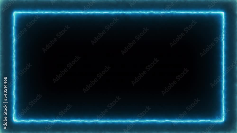 Poster heat haze electric energy aura animation simulate around border frame with 3d rendering.