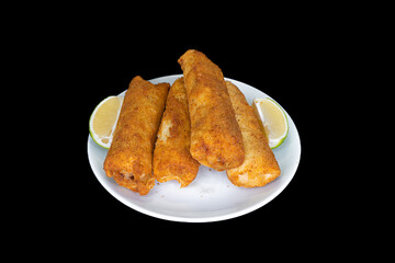 Stuffed chicken wings in a white plate