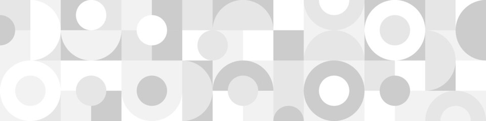 Seamless trendy white background for textiles or covers. Mosaic with gray texture of geometric shapes, template for web intro.