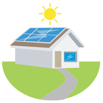 solar panels,a lternative green energy - Vector