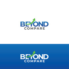 beyond logo  arrow up vector illustration.