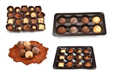 Mix of tasty chocolate candy collection.