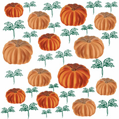 seamless pattern with pumpkins