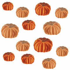 set of halloween pumpkin