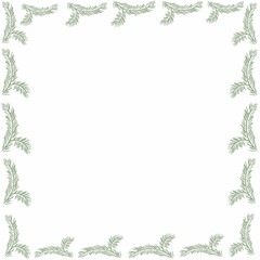 Fototapeta premium green leaves frame