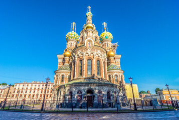 Fototapeta na wymiar St. Petersburg, Russia - june 2022: Cathedral of the Savior on Spilled Blood in summer