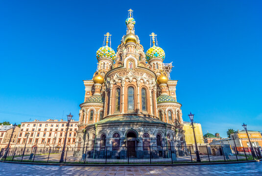 St. Petersburg, Russia - june 2022: Cathedral of the Savior on Spilled Blood in summer