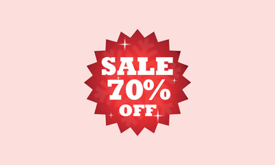 Discount stamp, label, Discount offer tag, Special offer discount label, 70 percent off best sale red tag template, Winter sale, Xmas Sale, Christmas discount tag, best deal, special offer
