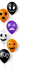 Halloween Card With Balloons And Text