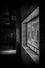 An old railroad station counter
