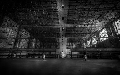 old washroom in a mine