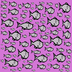 Fototapeta premium Swimming fish design