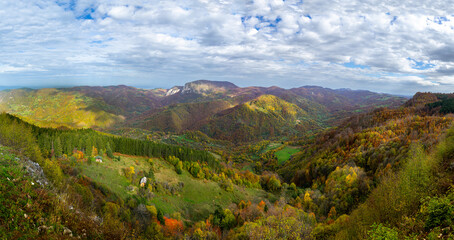 autumn landscape in the mountains