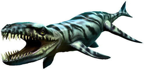 Dakosaurus from the Jurassic and Cretaceous eras 3D illustration	