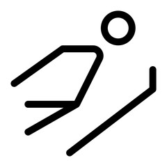 people ski jump icon - obrazy, fototapety, plakaty