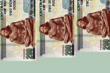 Egyptian pounds banknote - obrazy, fototapety, plakaty