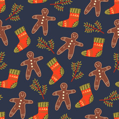 Christmas xmas holiday seamless pattern print wallpaper abstract concept. Vector graphic design illustration element