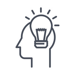 creative icon illustration, idea. flat style icon vector design.