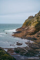 Fototapeta premium Beautiful nature views of coastal cliffs and beaches on Jersey Island