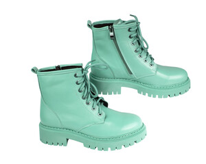 Classic new womens boots casual isolated on he white autumn winter