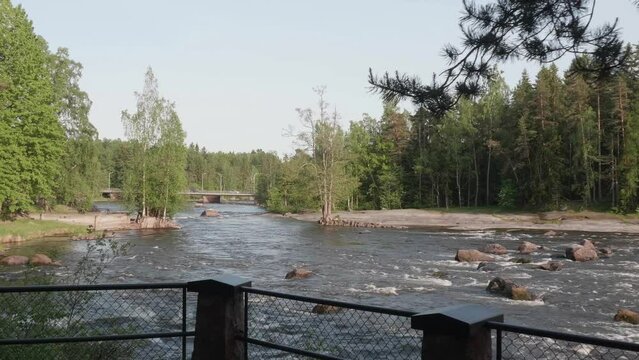 Langinkoski rapids in Kymi river in Kotka, Finland.